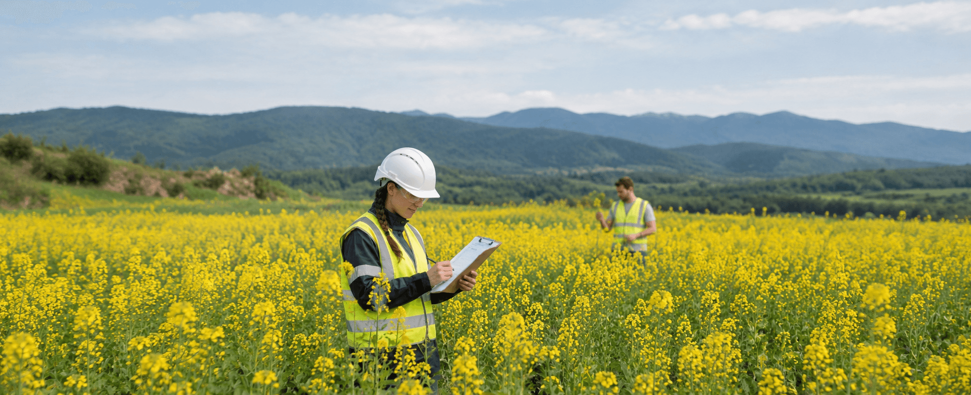 Mining site bordered by native vegetation